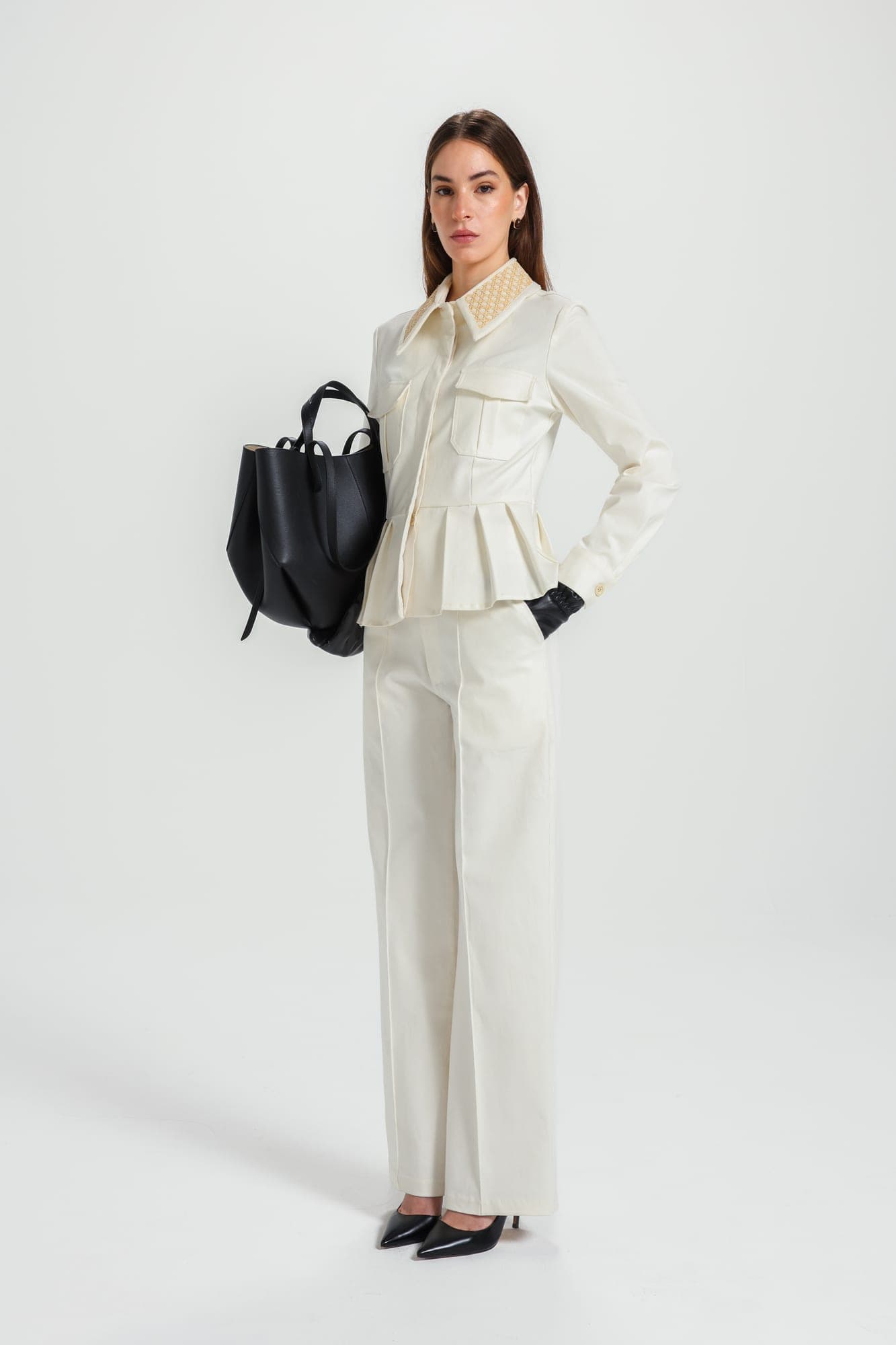 Bamboo Peplum Jacket - View 1